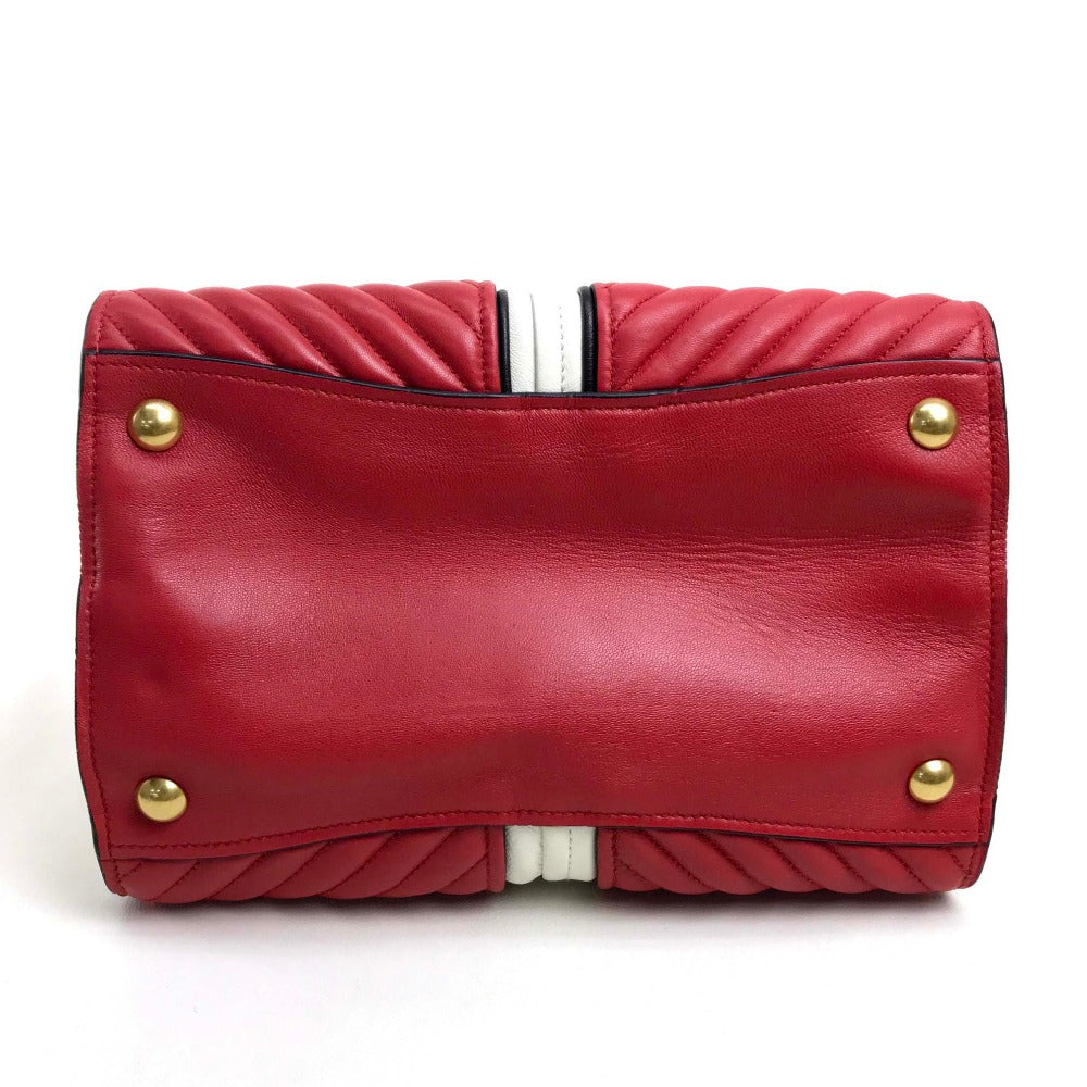 MIUMIU バイカー マテラッセ カバン ハンドバッグ ショルダーバッグ 斜め掛け ハンドバッグ ナッパレザー レディース ホワイト