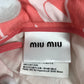 MIUMIU MP1012 Two-Tone Cat Animal Print Shorts, Viscose, Women's, Pink
