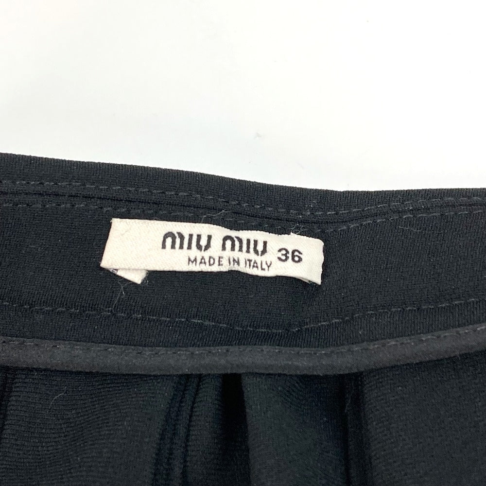 MIUMIU プリーツ ボトムス アパレル スカート レディース ブラック