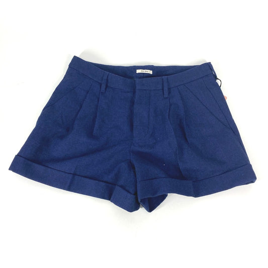 MIUMIU MP676 アパレル ボトムス ハーフパンツ ショートパンツ ウール レディース ブルー