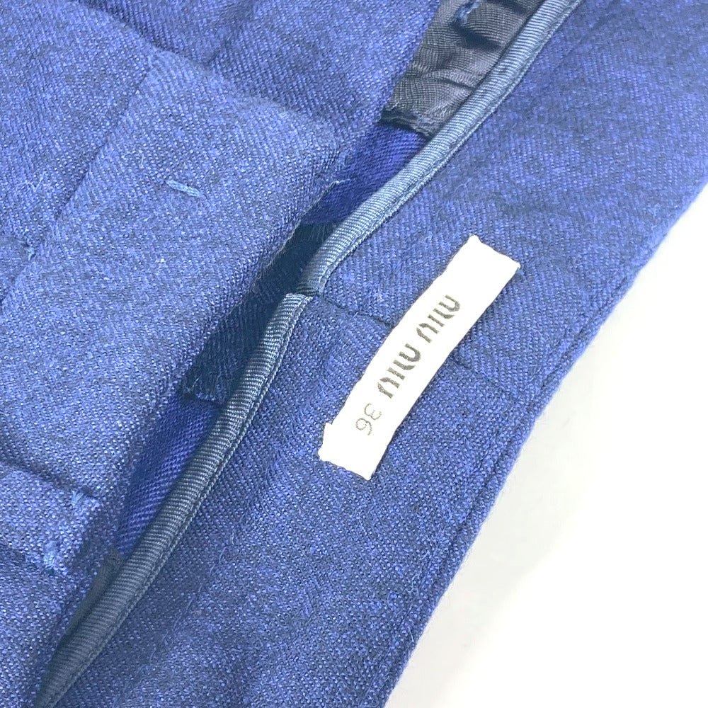 MIUMIU MP676 アパレル ボトムス ハーフパンツ ショートパンツ ウール レディース ブルー
