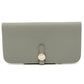 HERMES Dogon Long Wallet, Bifold, Silver Hardware, Togo, Women's, Grimette (Estimated), Gray