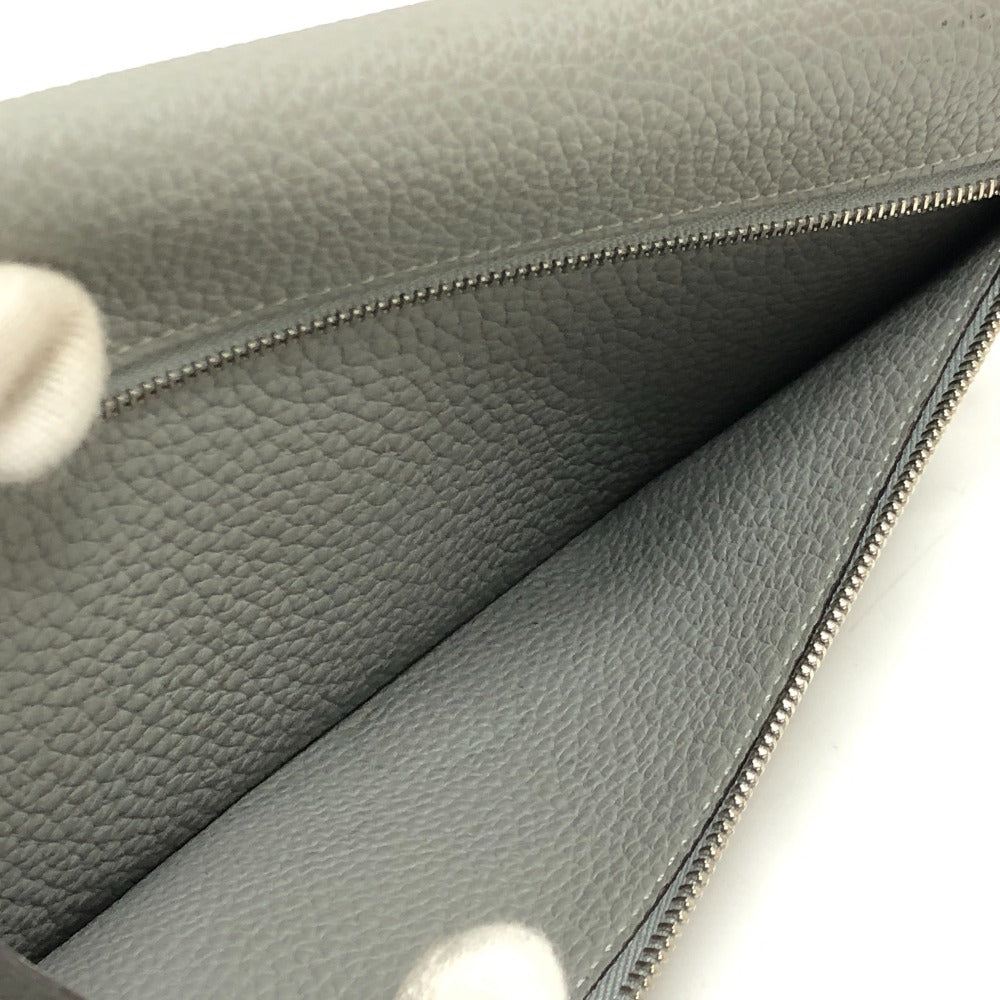 HERMES Dogon Long Wallet, Bifold, Silver Hardware, Togo, Women's, Grimette (Estimated), Gray