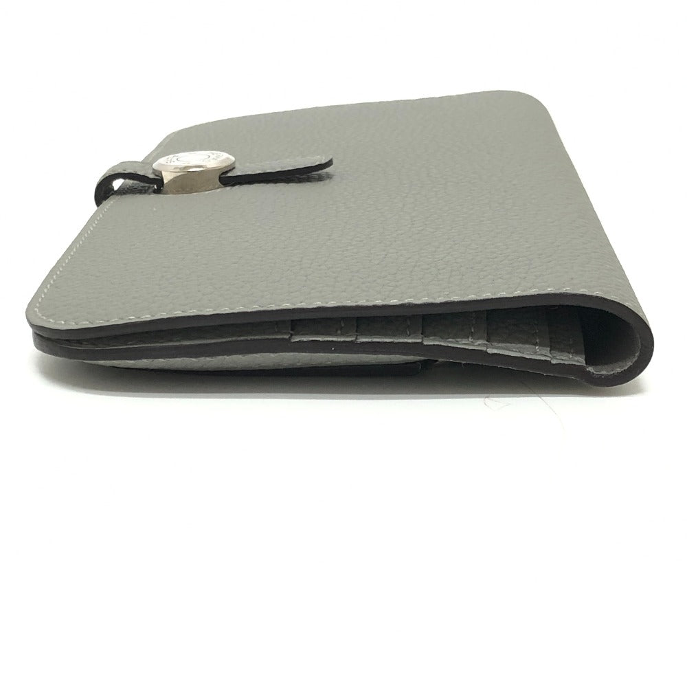 HERMES Dogon Long Wallet, Bifold, Silver Hardware, Togo, Women's, Grimette (Estimated), Gray
