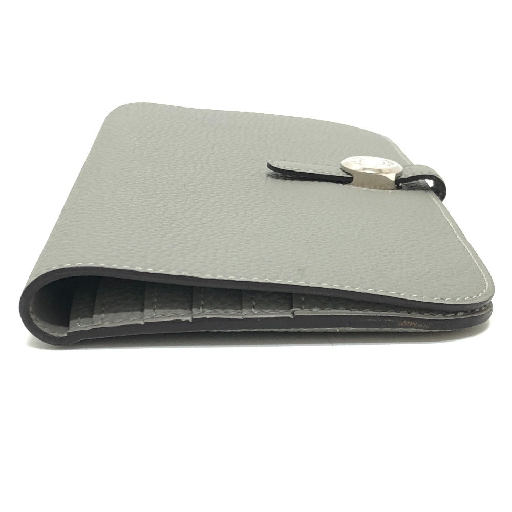 HERMES Dogon Long Wallet, Bifold, Silver Hardware, Togo, Women's, Grimette (Estimated), Gray
