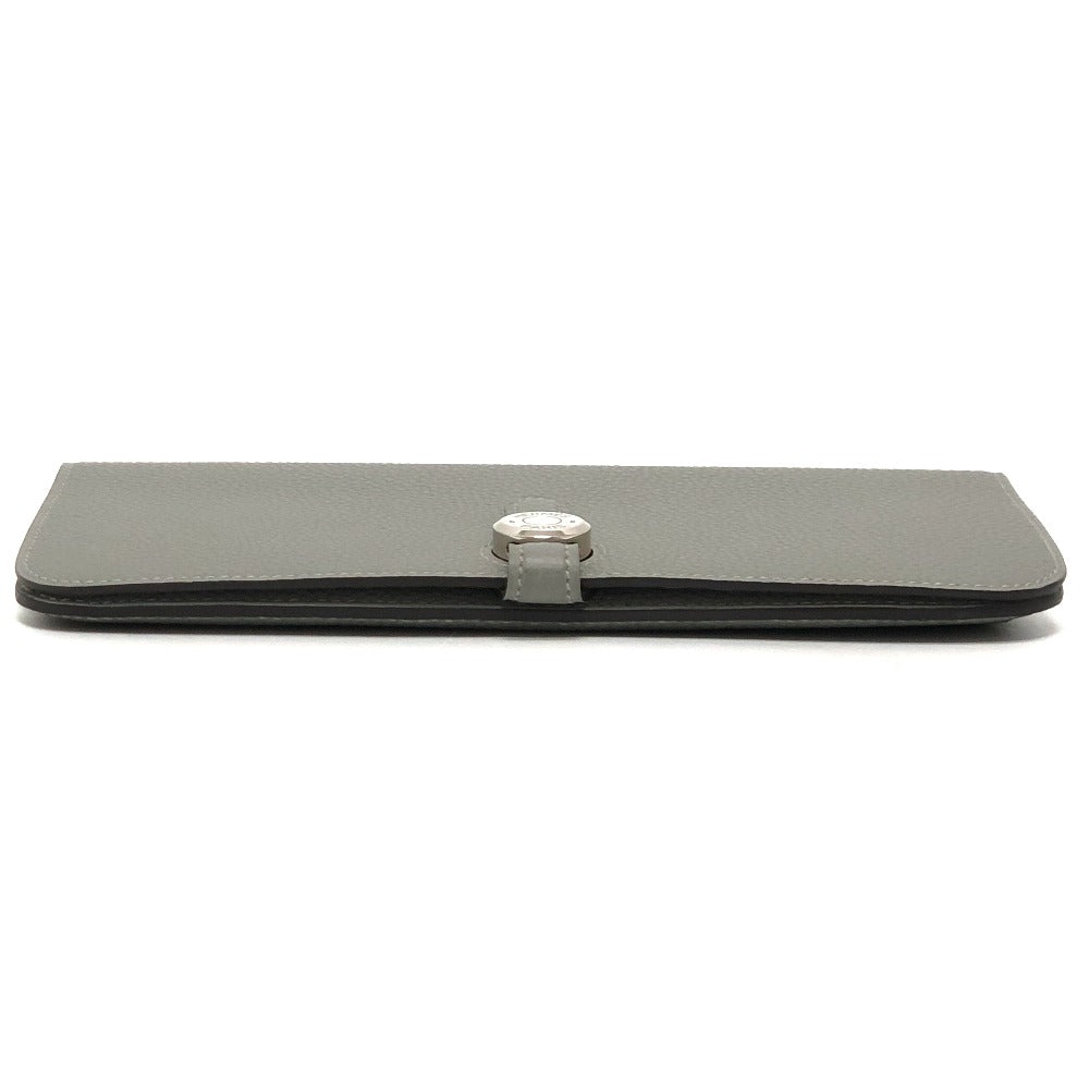 HERMES Dogon Long Wallet, Bifold, Silver Hardware, Togo, Women's, Grimette (Estimated), Gray