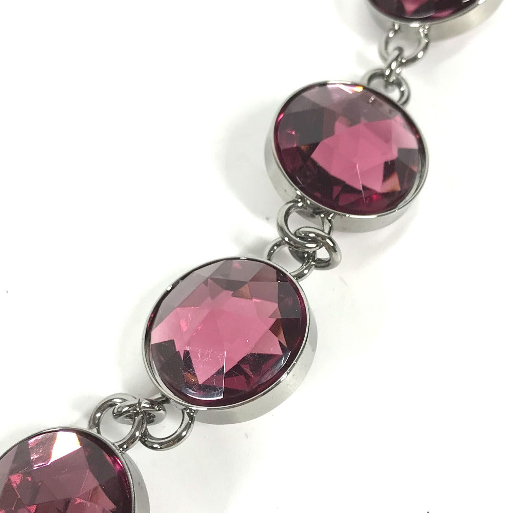MIUMIU アクセサリー ビジュー チェーン ネックレス メタル レディース パープル
