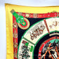 HERMES CHEVAUX DE TRAIT Draft Horse Carré 90 Scarf, Silk, Women's, Orange