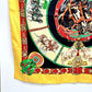 HERMES CHEVAUX DE TRAIT Draft Horse Carré 90 Scarf, Silk, Women's, Orange