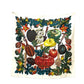 HERMES CITROUILLES &amp; COLOQU IN TES Pumpkin and Colocynth Carré 90 Scarf, Silk, Women's, White Beige, White