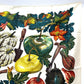 HERMES CITROUILLES &amp; COLOQU IN TES Pumpkin and Colocynth Carré 90 Scarf, Silk, Women's, White Beige, White