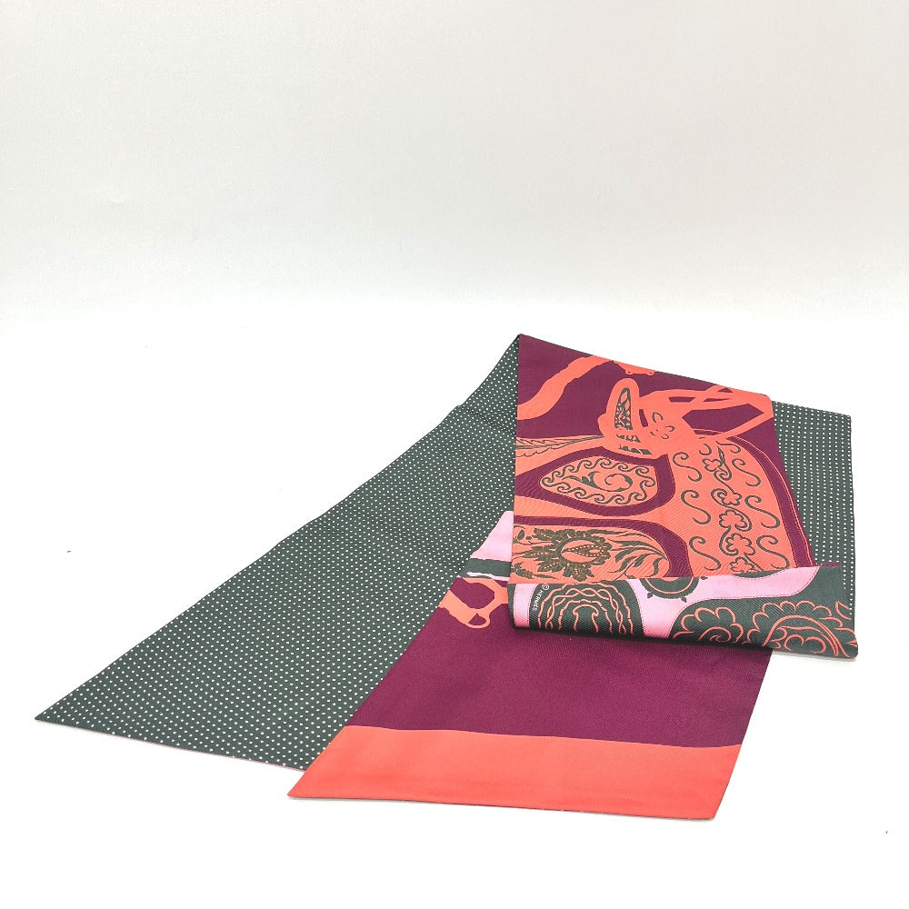 HERMES FESTIVAK DES AMAZON Maxi Twilly Bandeau Scarf, Silk, Women's, Multicolor