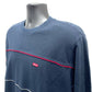 Supreme 17AW Multicolor Piping Pique Crewneck Long Sleeve Top, Cotton, Men's, Navy