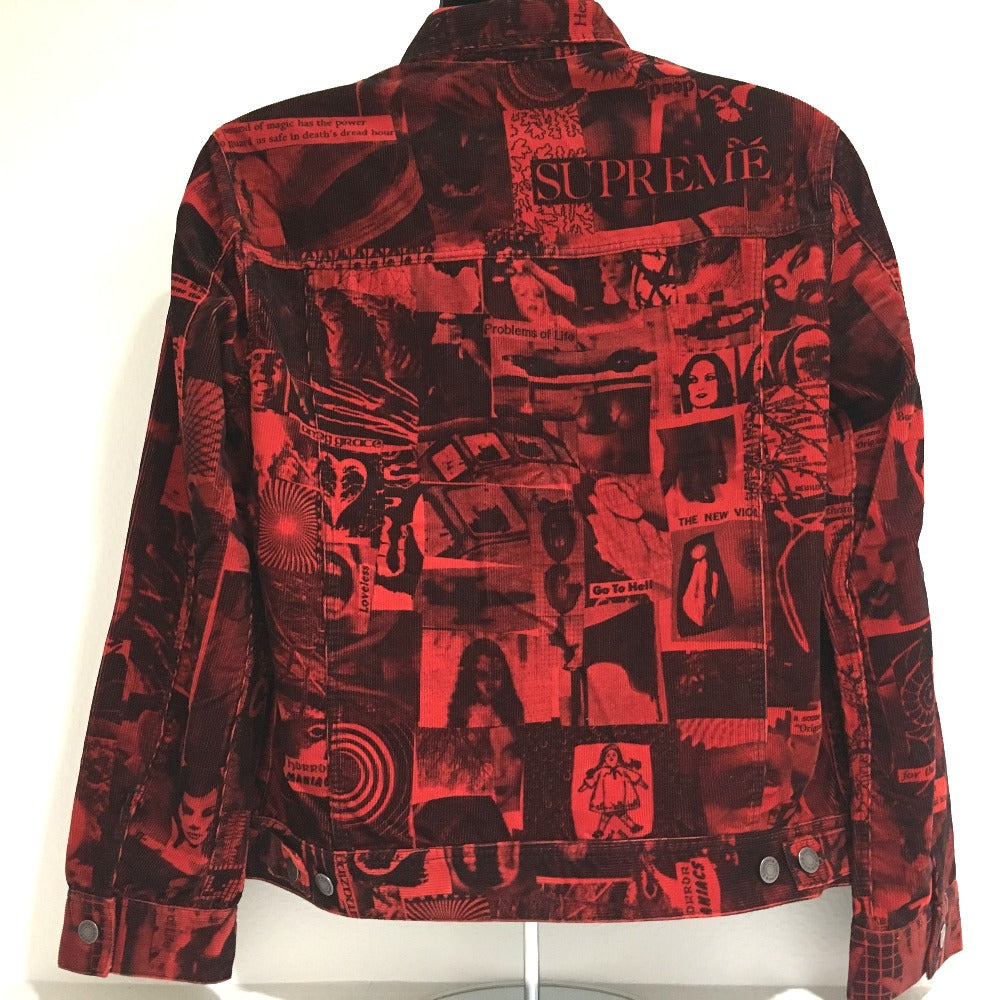 Supreme Vibrations Corduroy Trucker Jacket, Women's Cotton, Red