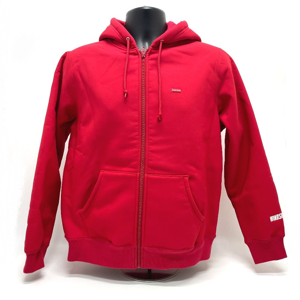 Supreme WINDSTOPPER Zip-Up Hooded Sweatshirt, Polyester, Unisex, Red