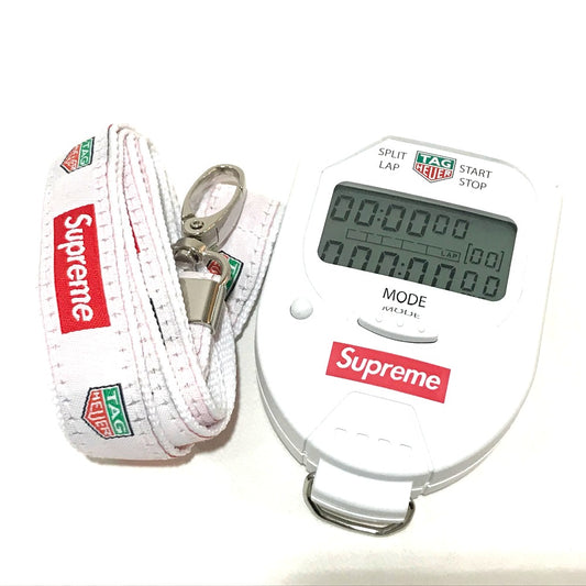Supreme ストップウォッチ ポケット タグホイヤー コラボ 置時計 ユニセックス ホワイト