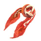 HERMES Pleated Scarf, Pleated Carré, "Smiles in the Third Millenary," Silk, Orange, Women's
