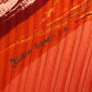 HERMES Pleated Scarf, Pleated Carré, "Smiles in the Third Millenary," Silk, Orange, Women's