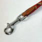 HERMES Medor Slim Dog Leash, Canvas/Leather, Women's, Dark Irish Red