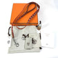 HERMES Medor Slim Dog Leash, Canvas/Leather, Women's, Dark Irish Red
