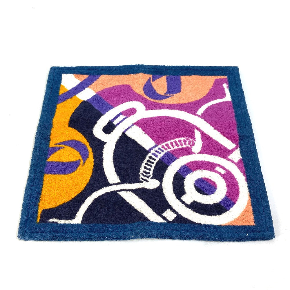 HERMES Carré de Plage Square Hand Towel, Cotton, Women's, Multicolor