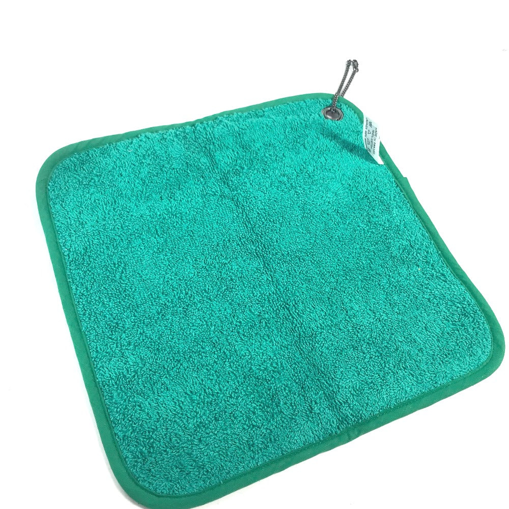 HERMES Vintage Bird Print Hand Towel, Cotton, Green, for Women