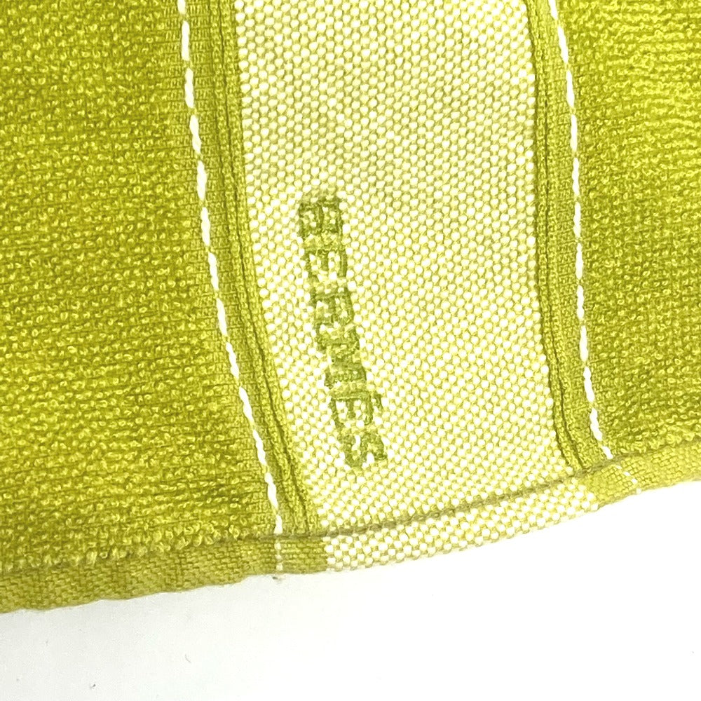 HERMES バスタオル インテリア ひざかけ ブランケット ヨッティング ビーチタオル タオル コットン レディース グリーン - brandshop-reference