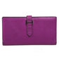 HERMES Bearn soufflet gusseted long wallet by Epson, women's, cyclamen, purple