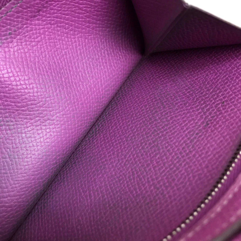 HERMES Bearn soufflet gusseted long wallet by Epson, women's, cyclamen, purple