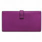 HERMES Bearn soufflet gusseted long wallet by Epson, women's, cyclamen, purple
