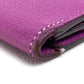 HERMES Bearn soufflet gusseted long wallet by Epson, women's, cyclamen, purple