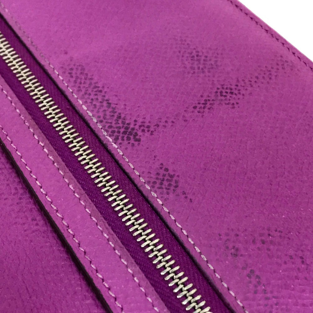 HERMES Bearn soufflet gusseted long wallet by Epson, women's, cyclamen, purple