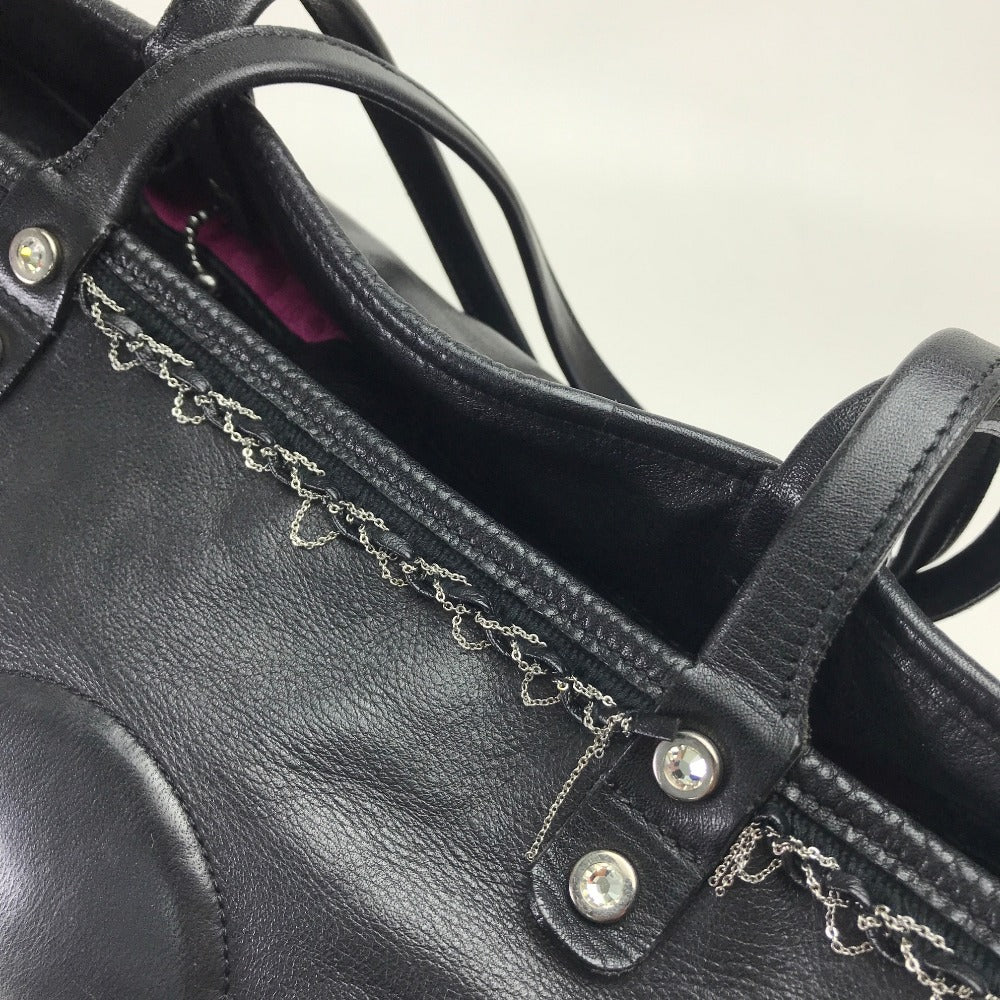 mastermind JAPAN Skull Bag, Shoulder Bag, Tote Bag, Leather, Unisex, Black