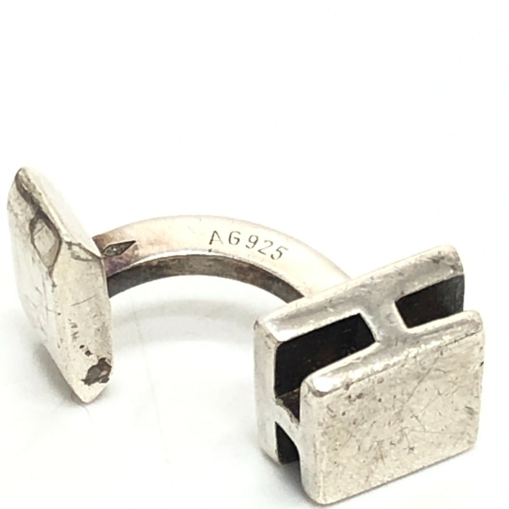 HERMES H スクエア カフス 小物 アクセサリー カフス SV925 メンズ シルバー