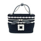 ROGER VIVIER RBWANMH70000LU クリスタル フェイクパール ヴァニティ カバン マイクロ 2WAY バッグ 斜め掛け ハンドバッグ ベルベット レディース ブラック