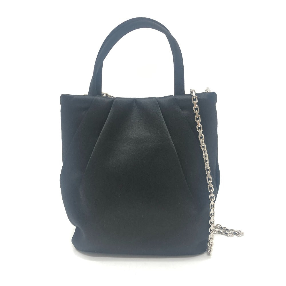 ROGER VIVIER RBWANVK0000RS0B999 クリスタル ドレープポケットブーケ ストラスマイクロ 2WAYバック ハンドバック カバン ハンドバッグ サテン レディース ブラック
