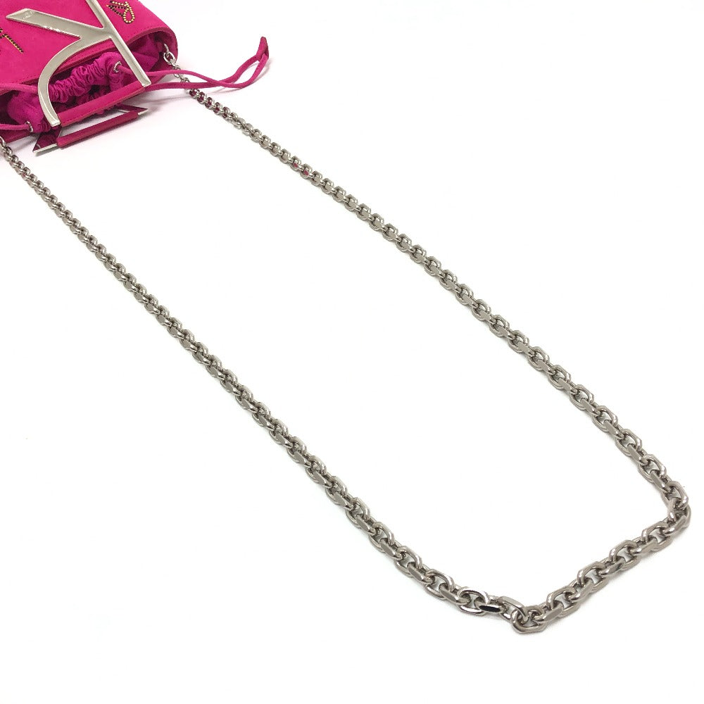ROGER VIVIER ファニーラブ 2WAY カバン チェーン ショルダーバッグ ハンドバッグ スエード レディース ピンク