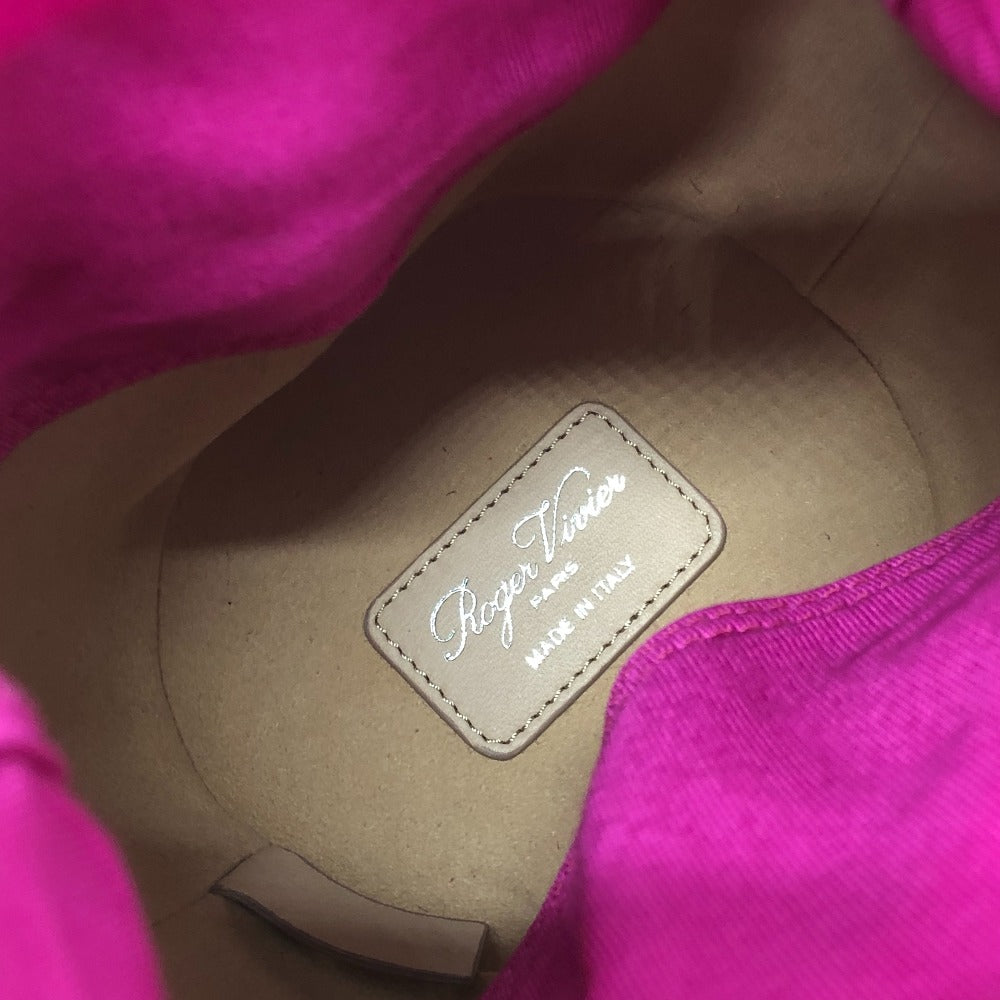 ROGER VIVIER ファニーラブ 2WAY カバン チェーン ショルダーバッグ ハンドバッグ スエード レディース ピンク