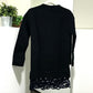 MSGM 1741MDA35 Lip Motif Sweat Dress, Cotton, Women's, Black/Navy, Tag Included