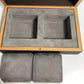 HERMES 2-piece pair watch case, watch case, accessory case, men's, brown wood