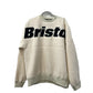 Bristol FCRB-222045 FCReal Bristol Boa Fleece Big Logo Crewneck Top, Men's, Off-White, Polyester