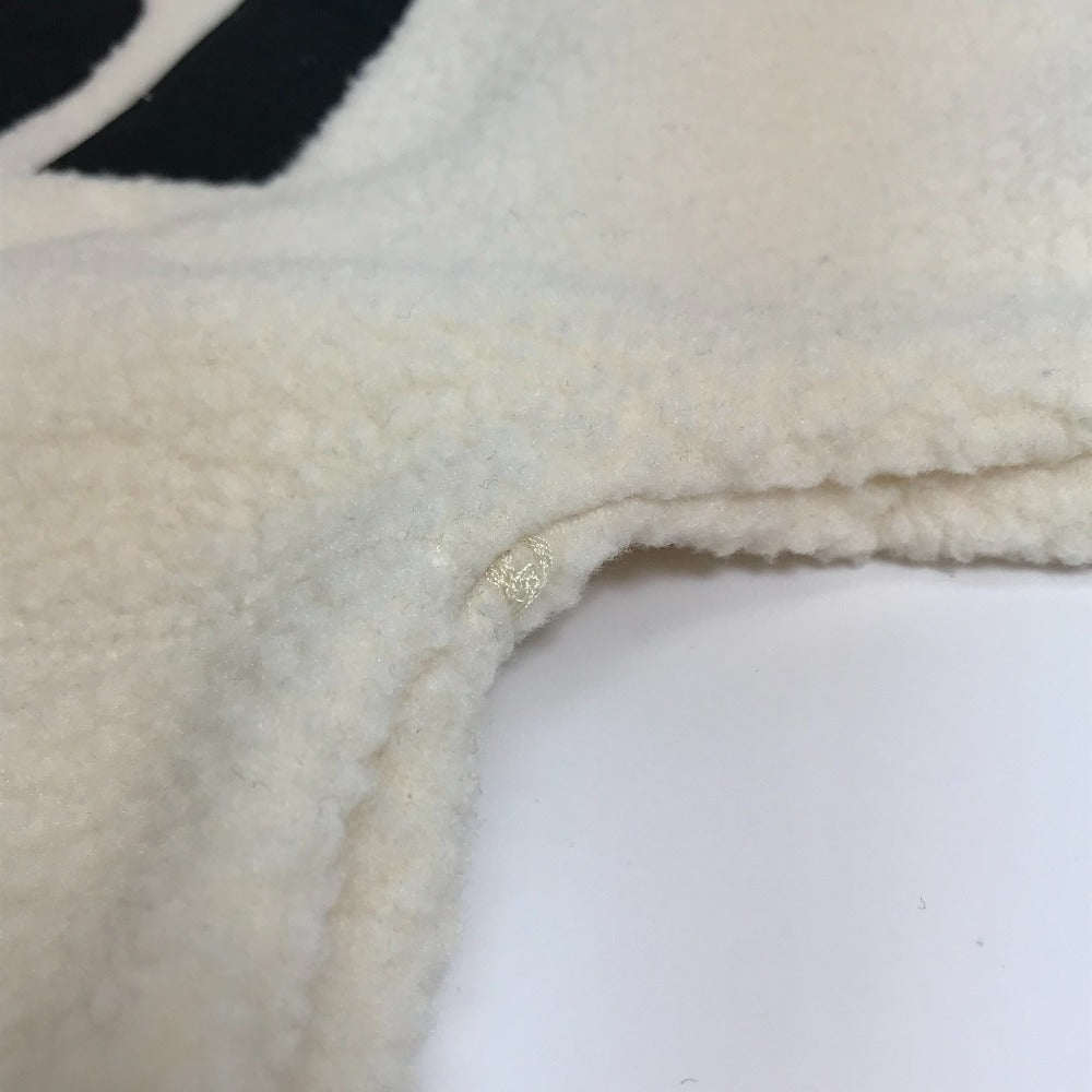 Bristol FCRB-222045 FCReal Bristol Boa Fleece Big Logo Crewneck Top, Men's, Off-White, Polyester