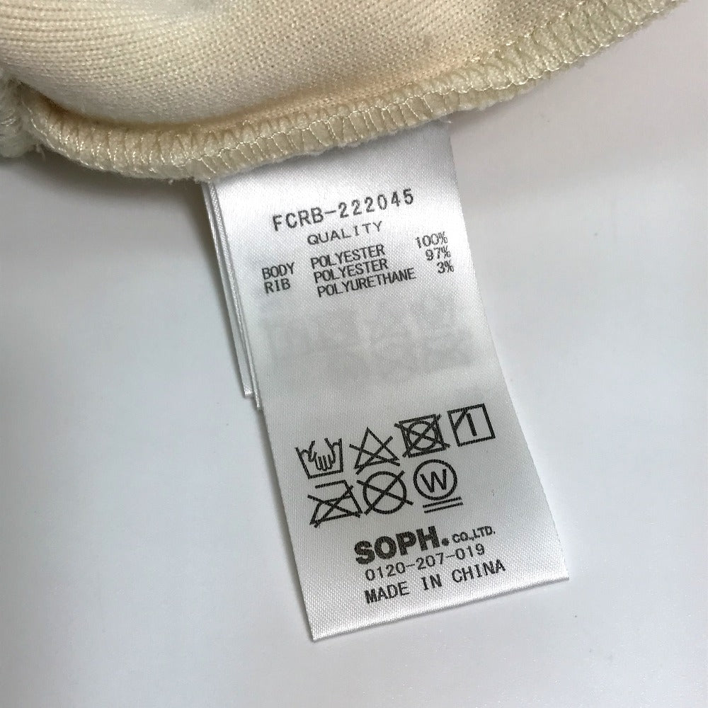 Bristol FCRB-222045 FCReal Bristol Boa Fleece Big Logo Crewneck Top, Men's, Off-White, Polyester