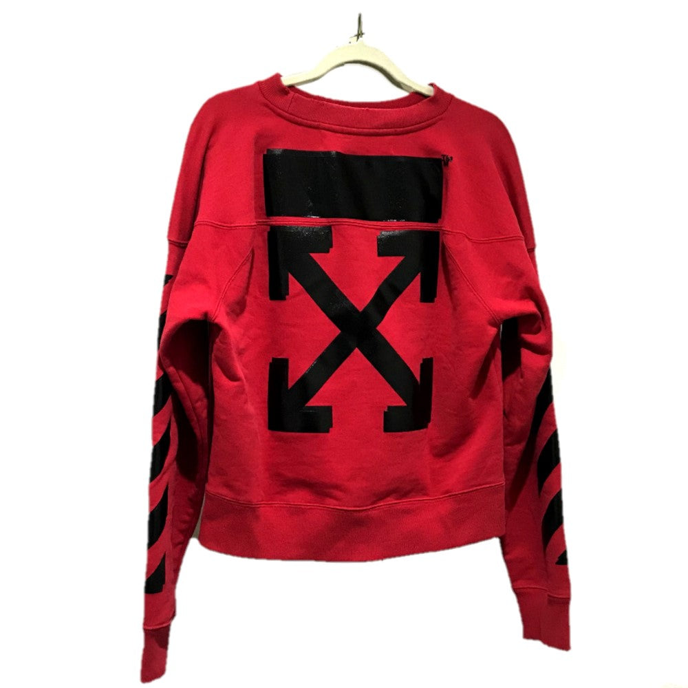 OFF-WHITE OMBA021S188750502010 トレーナー 2018SS チャンピオン コラボ クルーネック アパレル スウェットシャツ スウェット コットン メンズ レッド レッド×ブラック