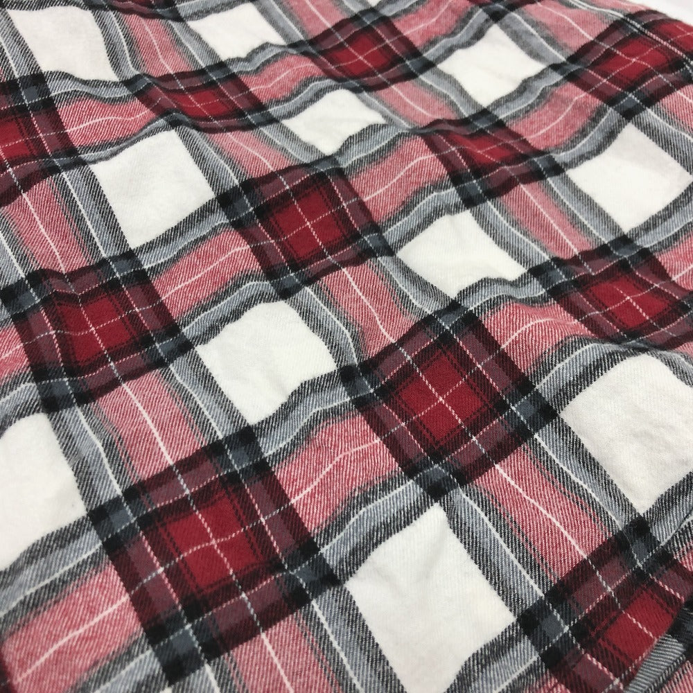 OFF-WHITE Men's Red Long Sleeve Spray Check Button-Down Cotton Shirt