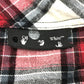OFF-WHITE Men's Red Long Sleeve Spray Check Button-Down Cotton Shirt