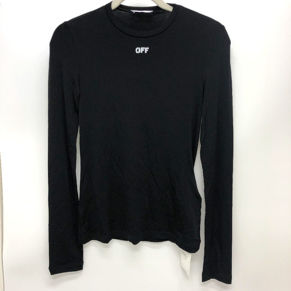 OFF-WHITE OWAE23-RTW0098 Off-White ロゴ シームレスシャツ 長袖 ロングTシャツ アパレル ロングＴシャツ レーヨン メンズ ブラック