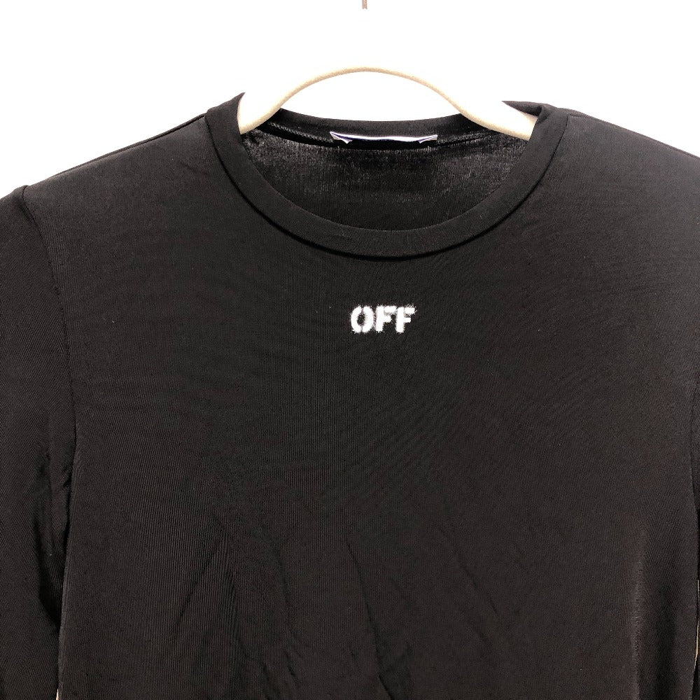 OFF-WHITE OWAE23-RTW0098 Off-White ロゴ シームレスシャツ 長袖 ロングTシャツ アパレル ロングＴシャツ レーヨン メンズ ブラック