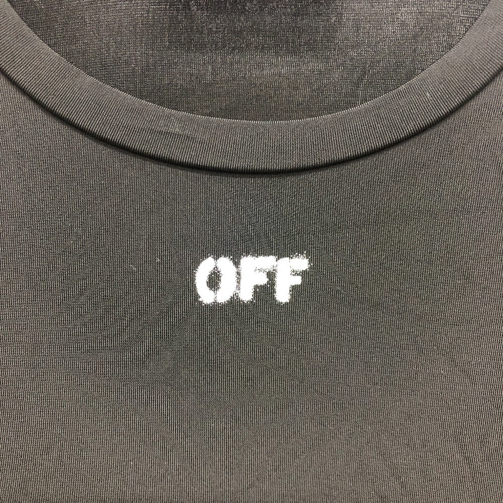 OFF-WHITE OWAE23-RTW0098 Off-White ロゴ シームレスシャツ 長袖 ロングTシャツ アパレル ロングＴシャツ レーヨン メンズ ブラック