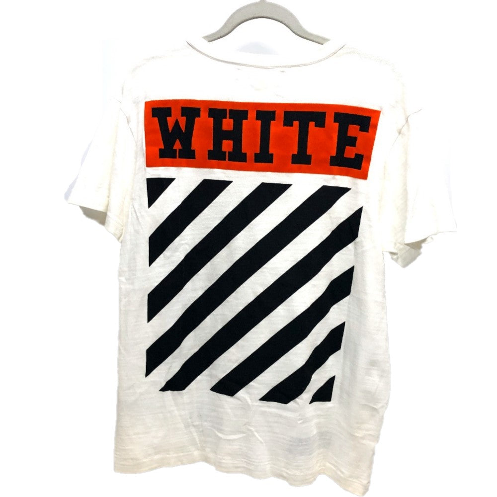 OFF-WHITE アパレル トップス 半袖 Tシャツ バックプリント アローロゴ 半袖Ｔシャツ コットン メンズ ホワイト - brandshop-reference